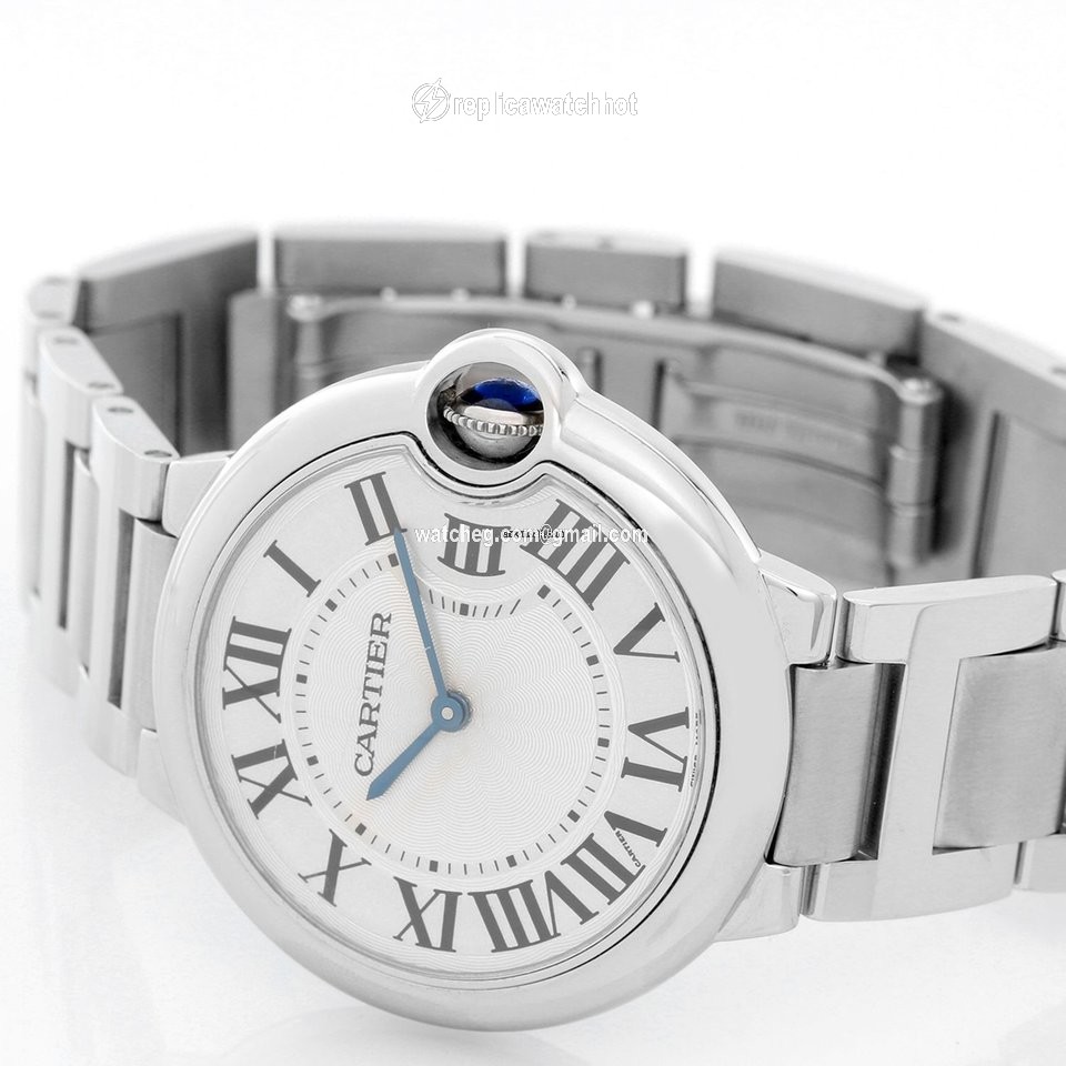 Cartier Ballon Bleu 36mm Mens watch Unisex Quartz Steel W69011Z4 3005 2