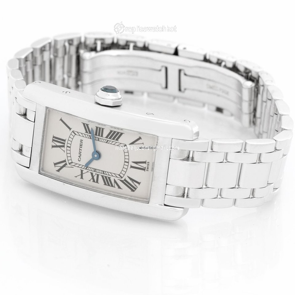Cartier Tank Americaine Womens watch Quartz White gold W26019L1 1713 2