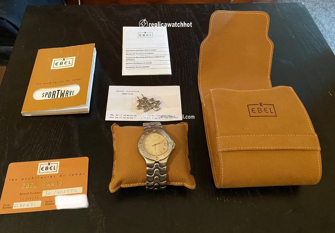 Ebel Sportwave Mens watch Unisex Quartz Gold Steel E 6187631 2