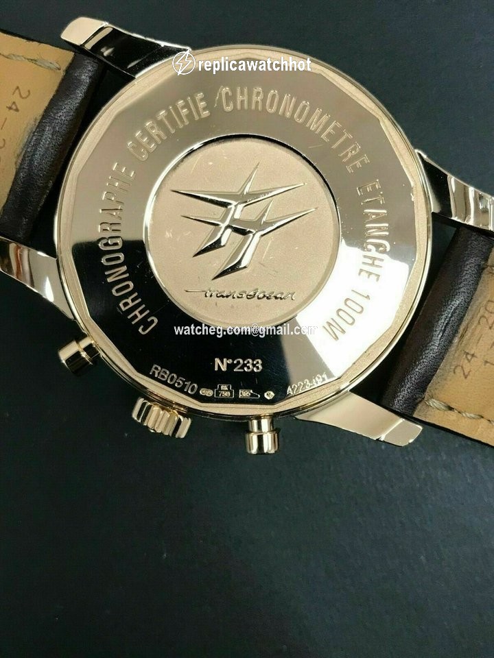 Breitling Transocean Chronograph Unitime Mens watch Unisex Automatic Rose gold RB0510 2