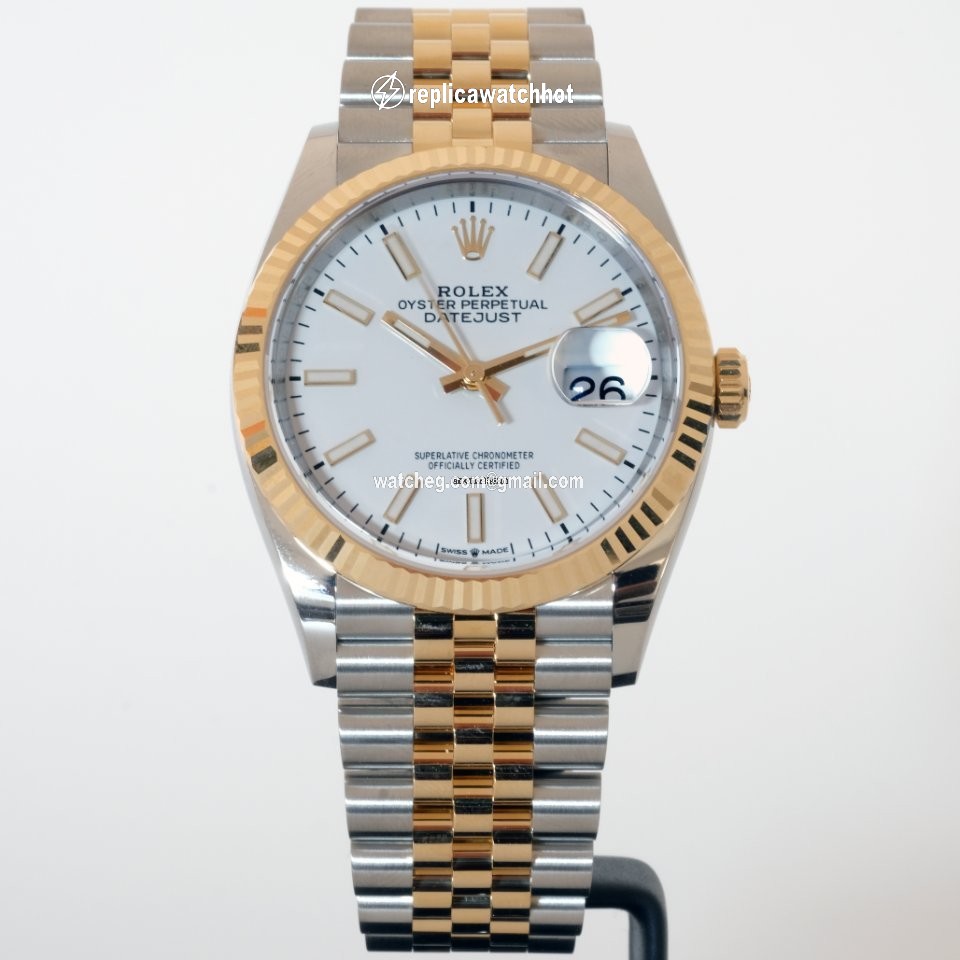 Rolex Datejust 36 Womens watch Gold Steel Automatic 126233-0019 2