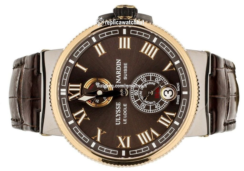 Ulysse Nardin Marine Chronometer Manufacture Mens watch Unisex Automatic Gold Steel 1185-126 2