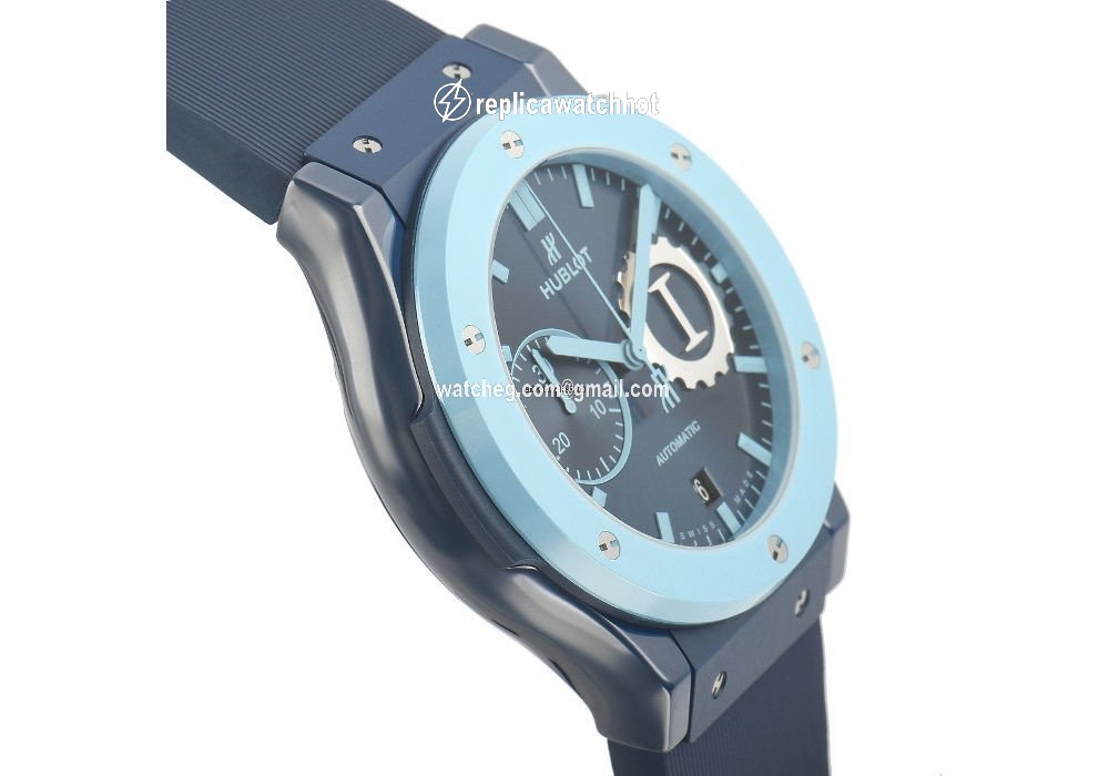 Hublot Classic Fusion Blue Mens watch Unisex Automatic Ceramic 521.EX.7170.RX.GIT19 2