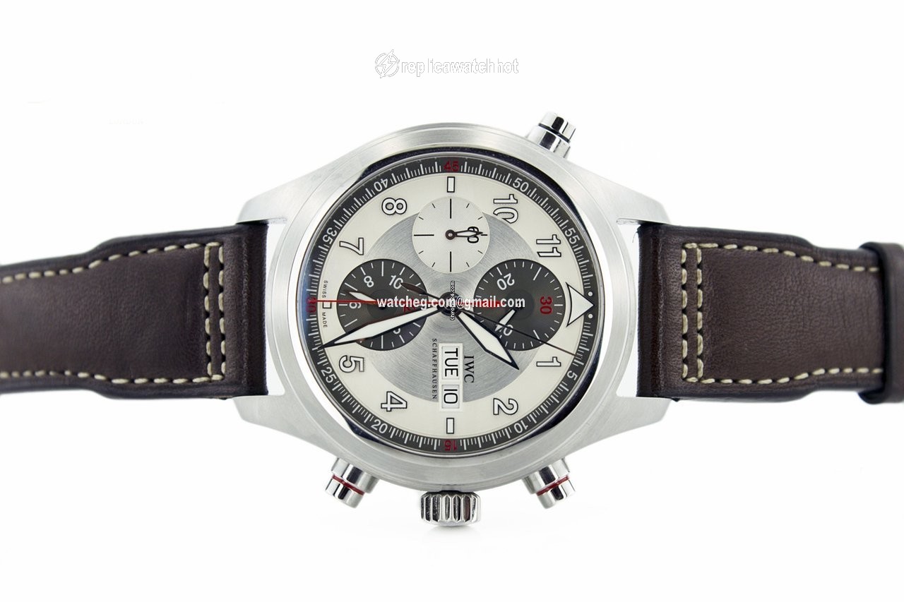 IWC Pilot Double Chronograph Mens watch Unisex Automatic Steel iw371806 2