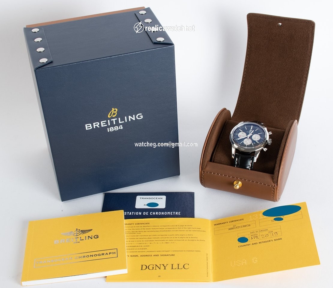 Breitling Transocean Chronograph Mens watch Unisex Automatic Steel AB015212 BF26 2