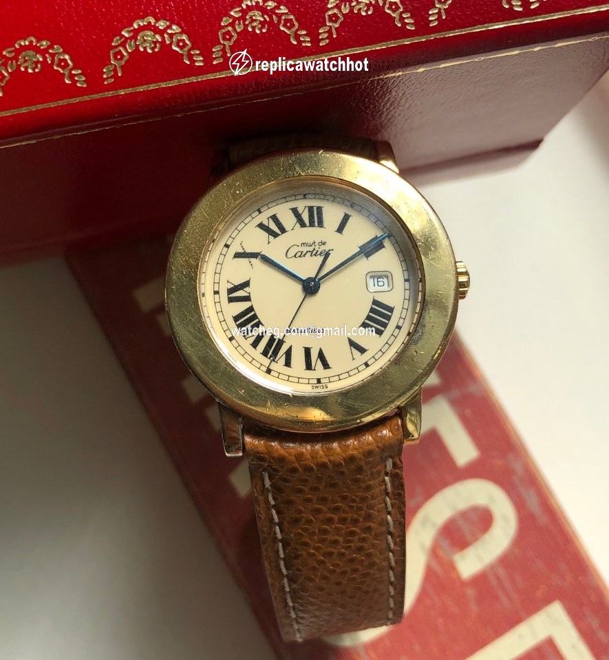 Cartier Quartz Gold Steel 1800 1 2