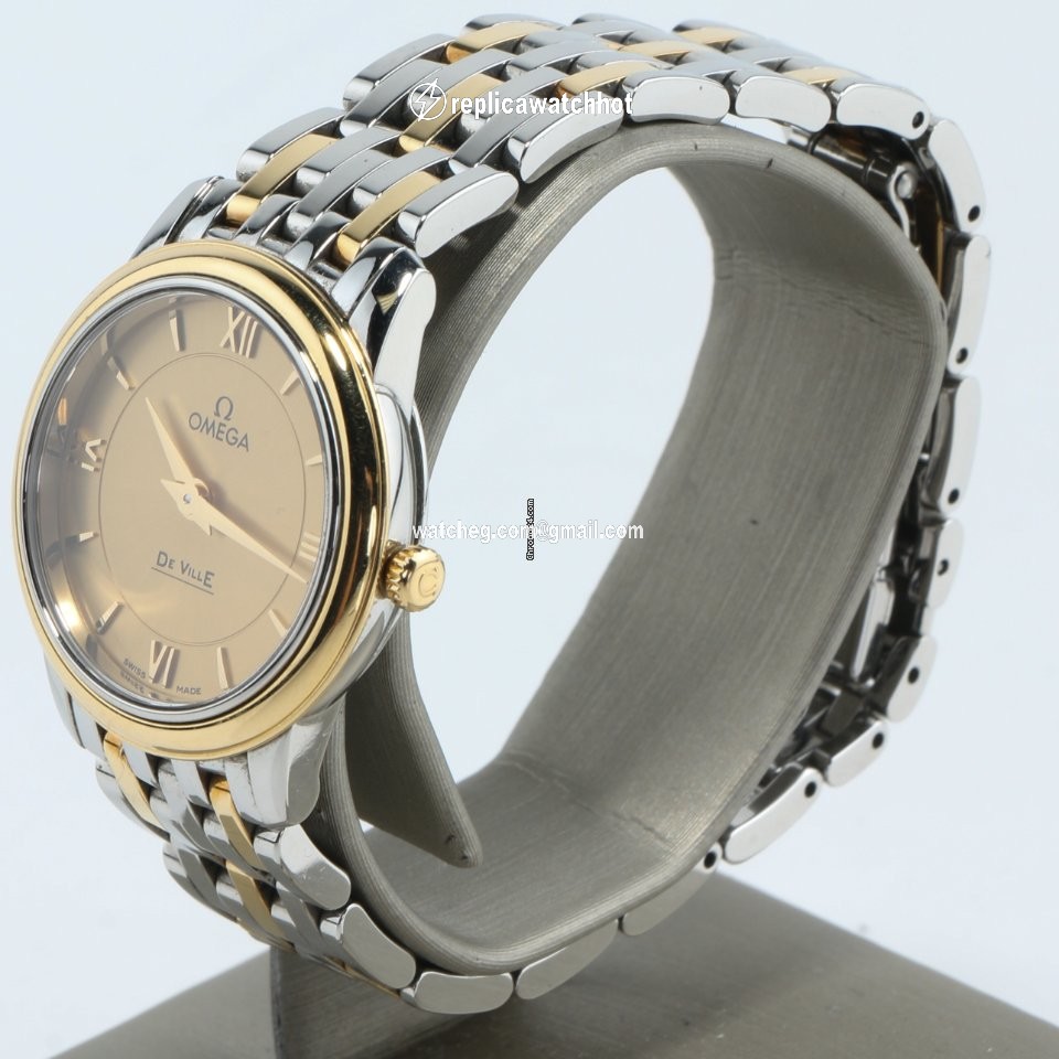 Omega De Ville Prestige Womens watch Quartz Gold Steel 424.20.24.60.08.001 2