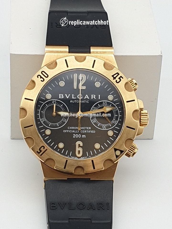 Bulgari Diagono Mens watch Unisex Automatic Yellow gold SC 38 G 2