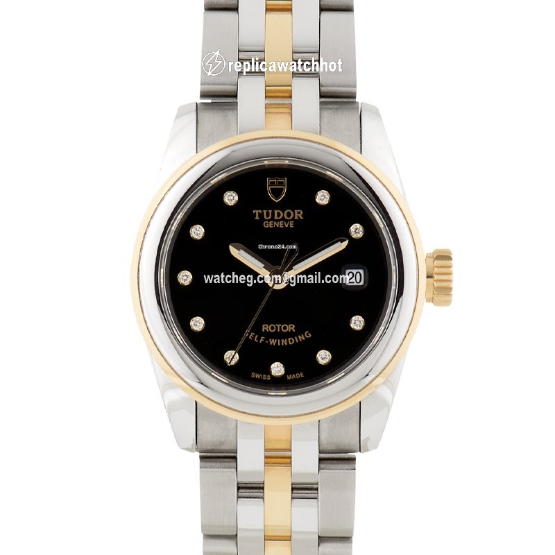 Tudor Glamour Date Womens watch Automatic Gold Steel 51003-0007 2