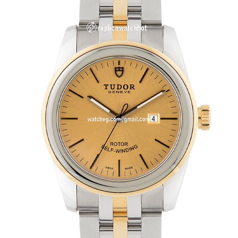 Tudor Glamour Date Automatic Gold Steel M53003-0005 2