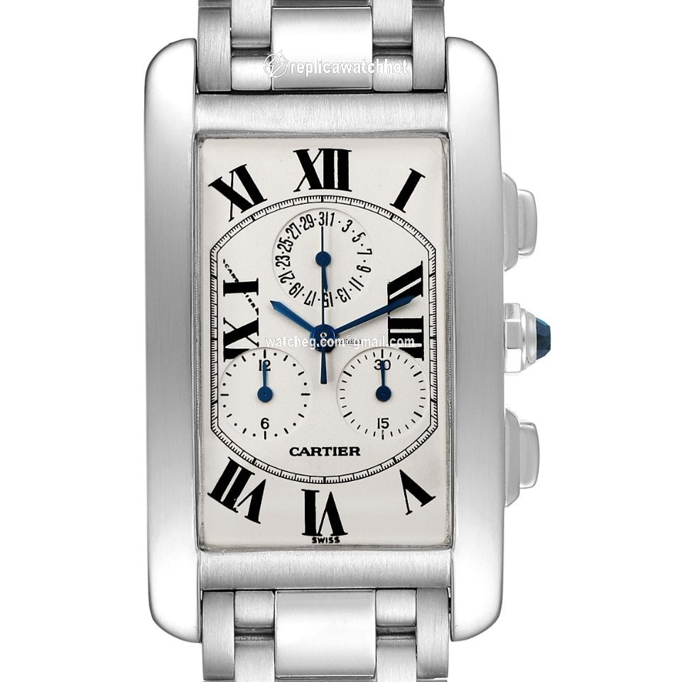 Cartier Tank Americaine Mens watch Unisex Quartz W26033L1 2