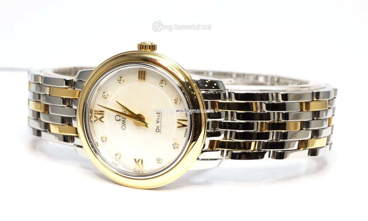Omega De Ville Prestige Womens watch Quartz Gold Steel 424.20.24.60.55.001 2