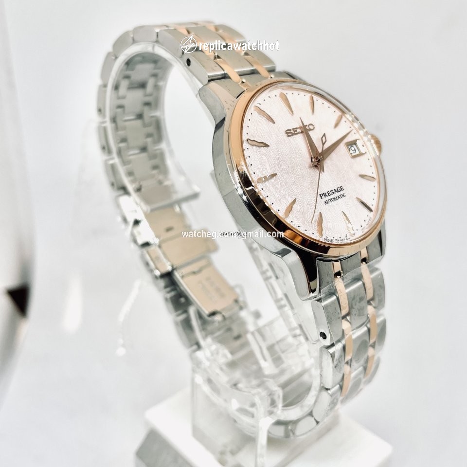 Seiko Presage Womens watch Automatic Gold Steel SRPF54 2