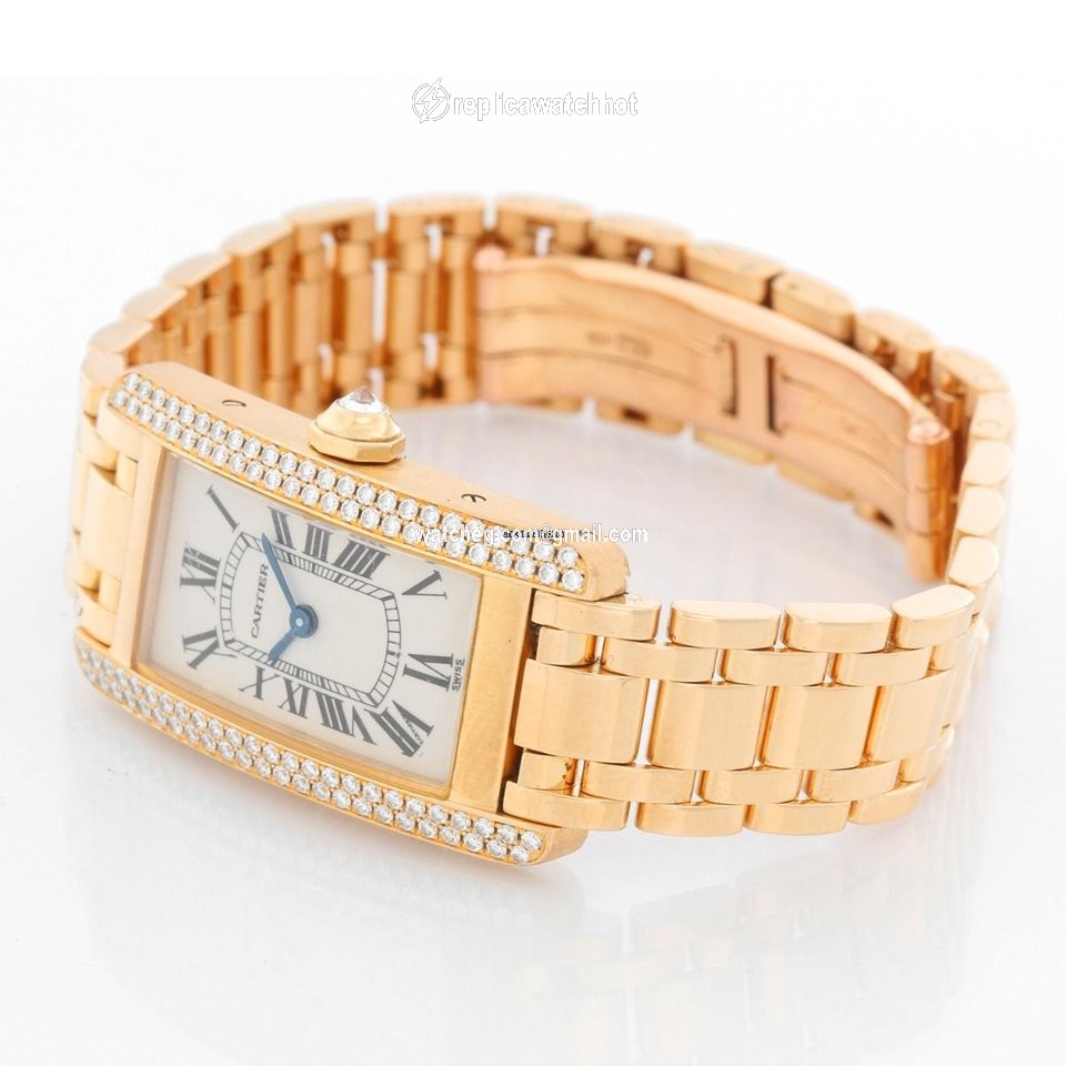 Cartier Tank Americaine Womens watch Quartz Yellow gold WB7012K2 2