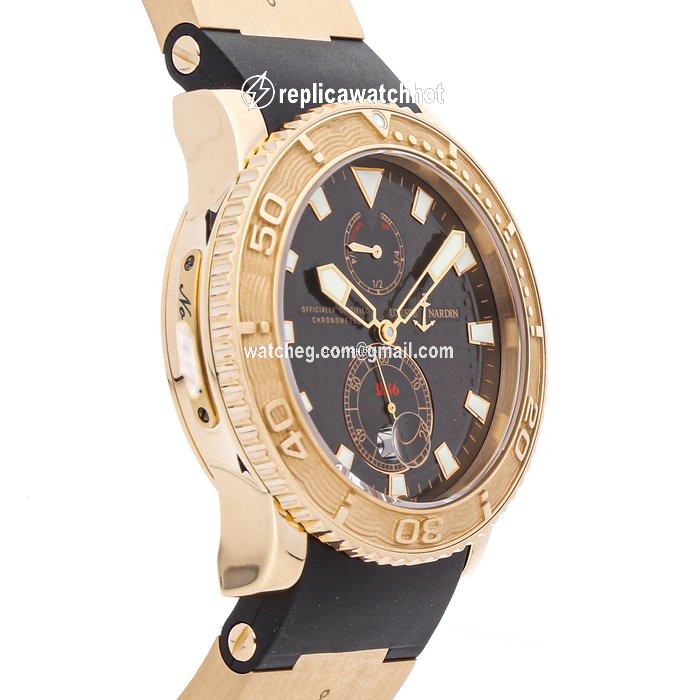 Ulysse Nardin Maxi Marine Diver Mens watch Unisex Manual winding Rose gold 266.33.3A.925 2