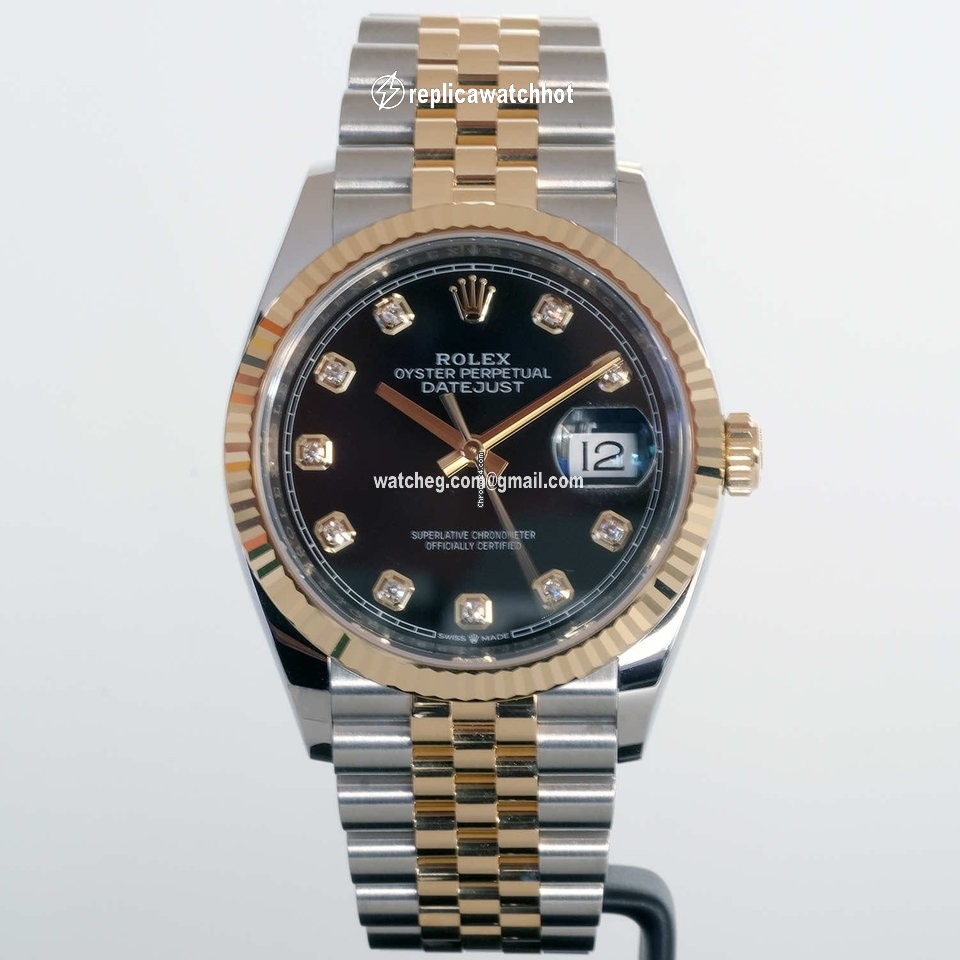Rolex Datejust 36 Womens watch Gold Steel Automatic 126233-0021 2