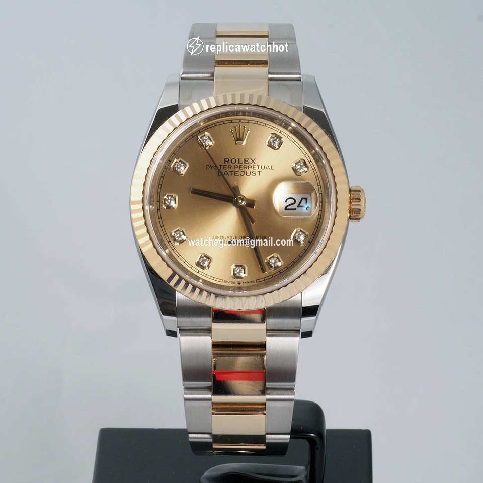 Rolex Datejust 36 Womens watch Gold Steel Automatic 126233-0018 2