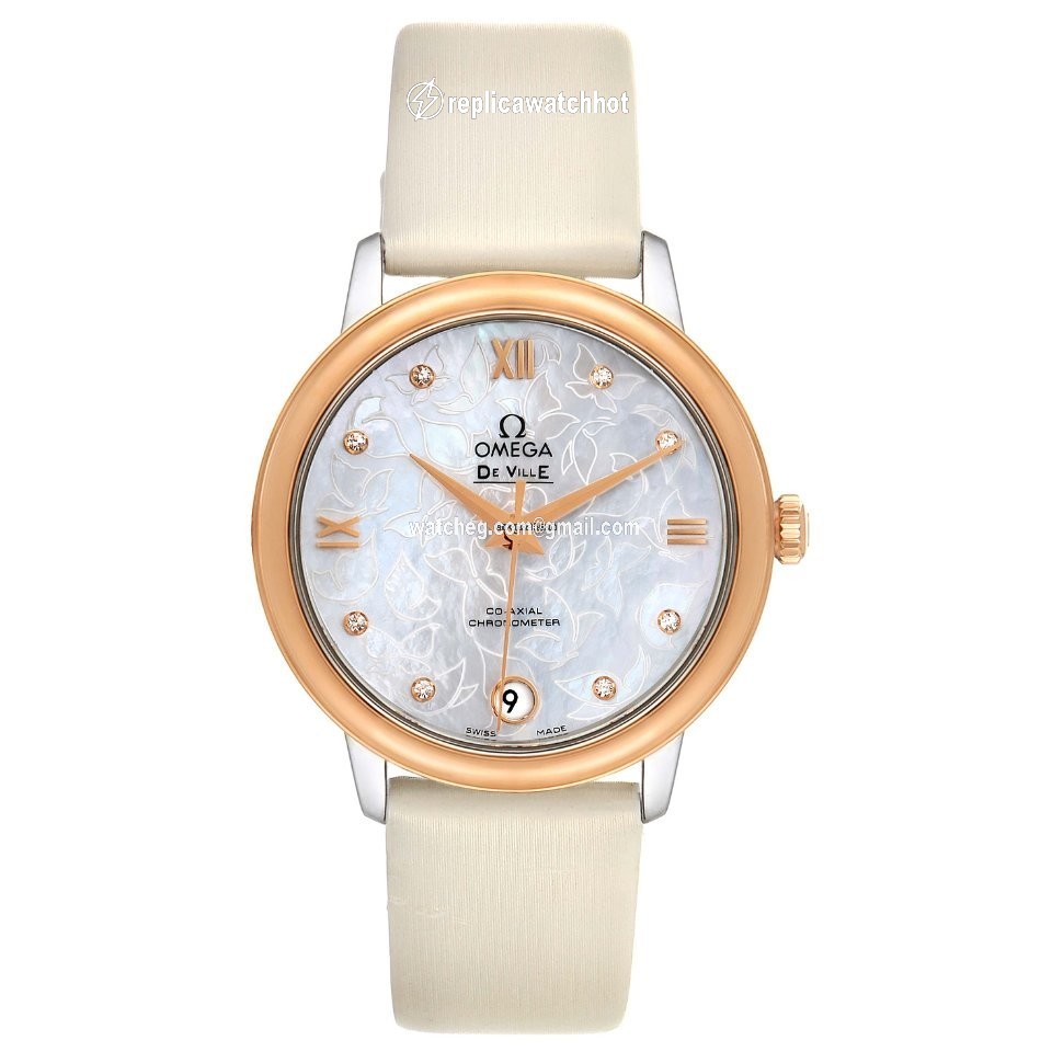 Omega De Ville Prestige Womens watch Automatic Gold Steel 424.22.33.20.55.001 2