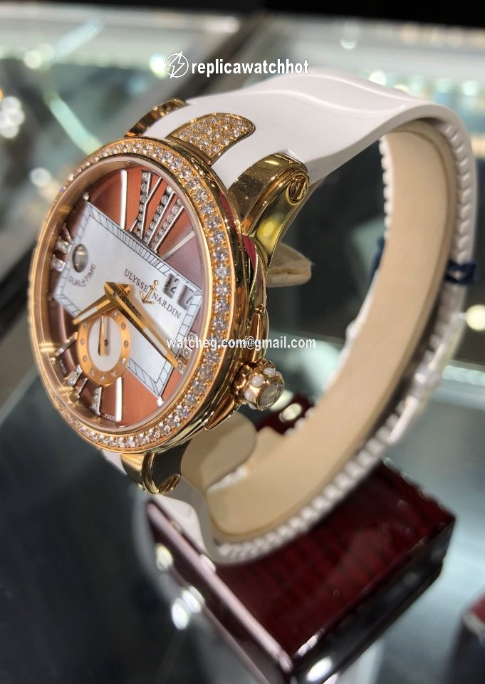 Ulysse Nardin Executive Dual Time Lady Womens watch Automatic Rose gold 246-10B-3C 30-05 2