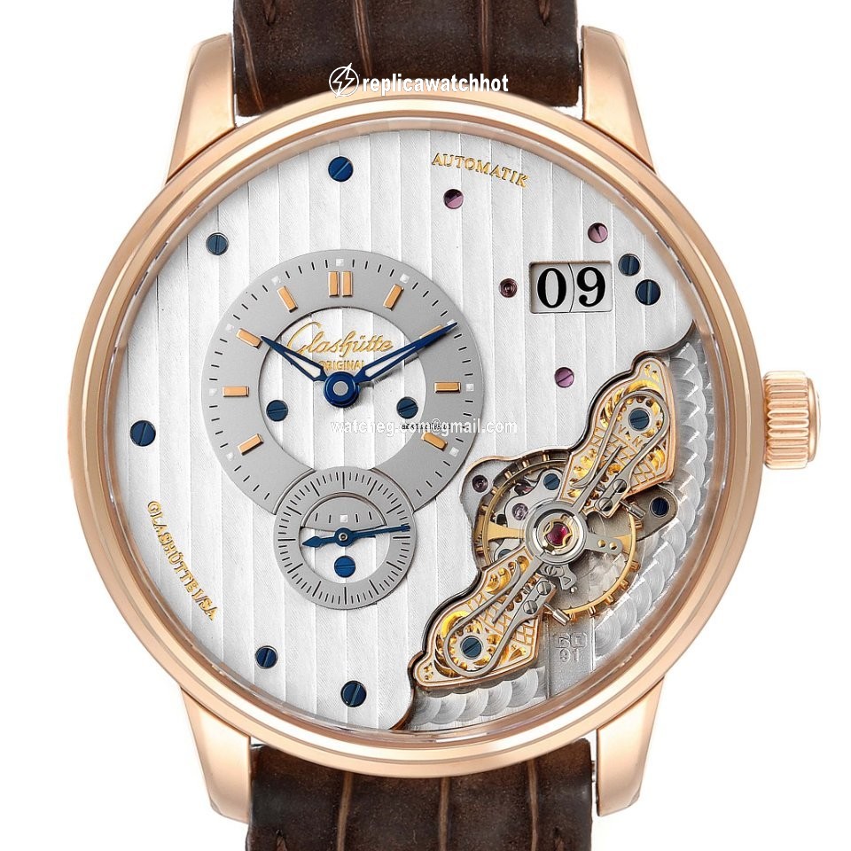 Glashtte Original PanoMaticInverse Mens watch Unisex Automatic Rose gold 1-91-02-01-05-30 2