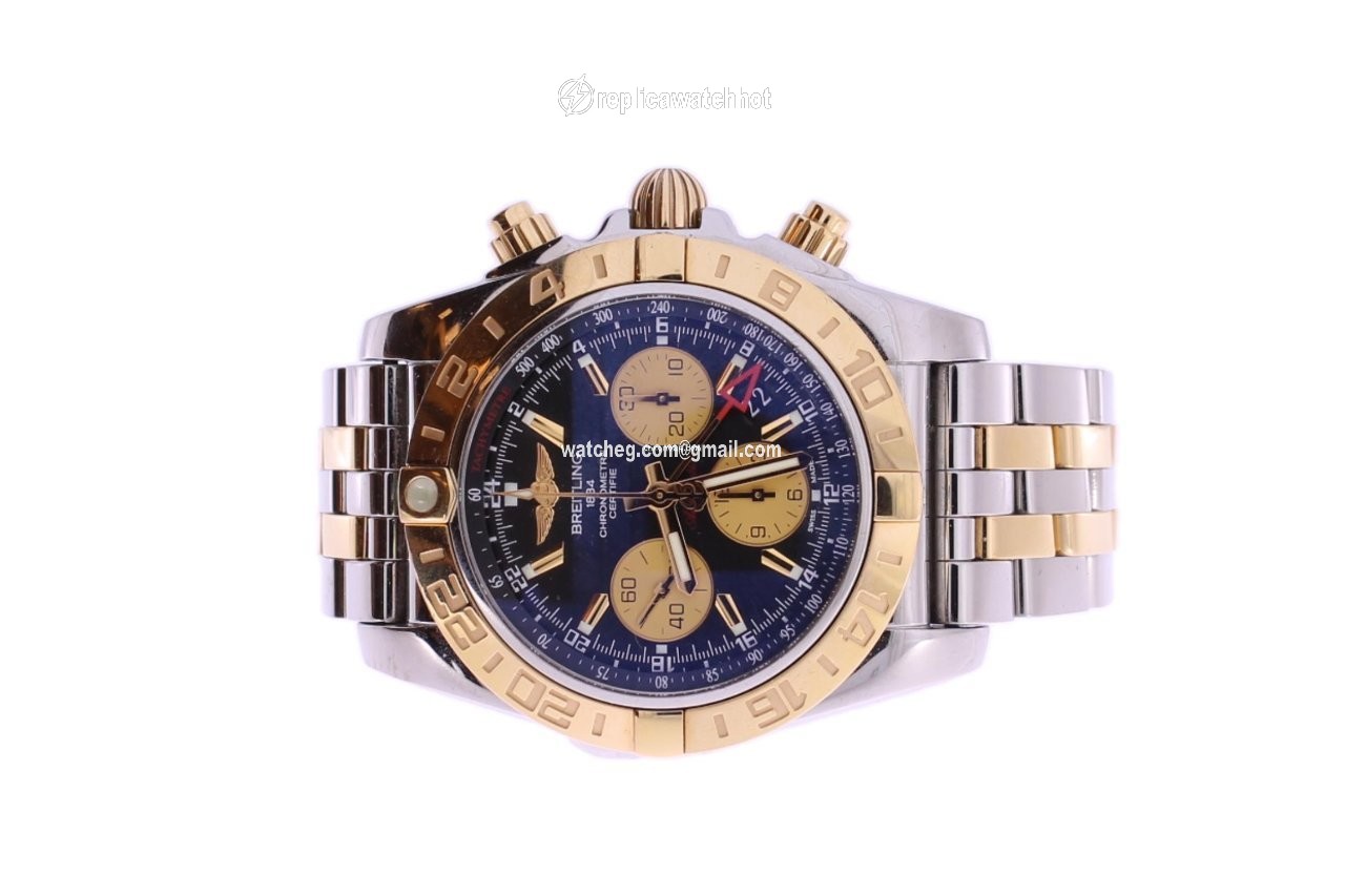 Breitling Chronomat 44 GMT Mens watch Unisex Automatic Gold Steel CB042012.BB86.375C 2