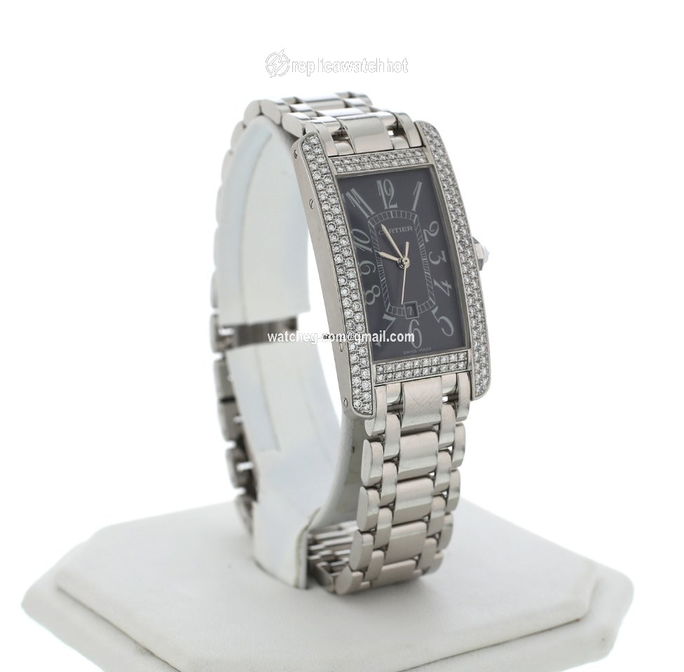 Cartier Tank Americaine Womens watch Automatic White gold WB7045L1 2