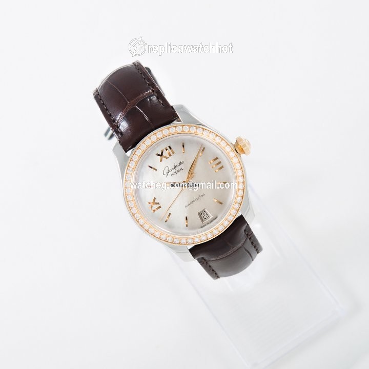 Glashtte Original Lady Serenade Womens watch Automatic Gold Steel 1-39-22-09-16-44 2