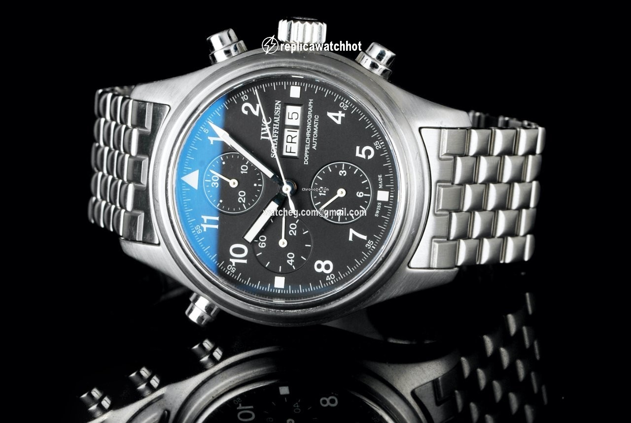 IWC Pilot Double Chronograph Mens watch Unisex Automatic Steel IW371319 2
