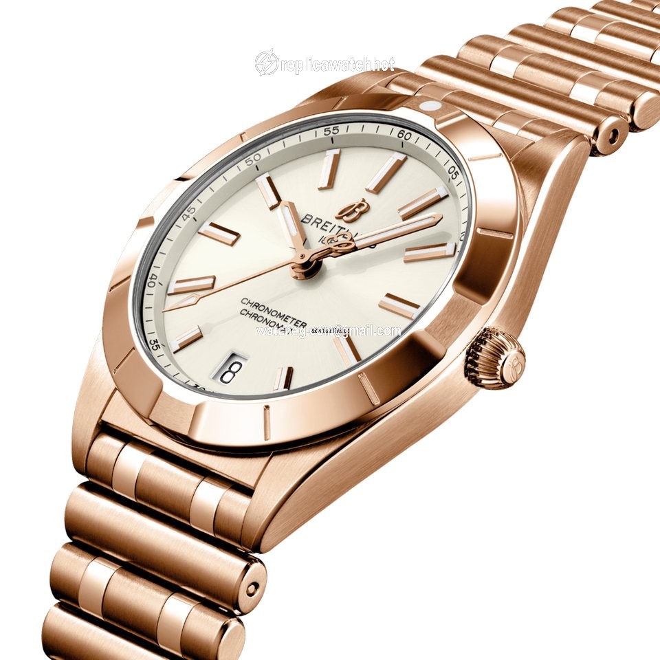 Breitling Chronomat Womens watch Quartz Red gold R77310101A1R1 2