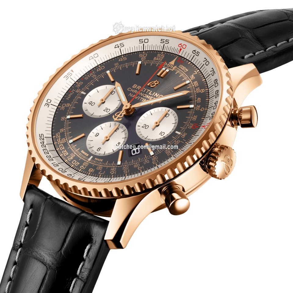 Breitling Navitimer 01 (46 MM) Mens watch Unisex Automatic Red gold RB0127121F1P2 2