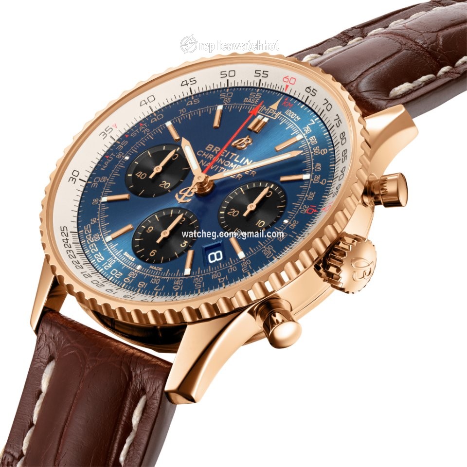 Breitling Navitimer 1 B01 Chronograph 43 Mens watch Unisex Automatic Red gold RB0121211C1P4 2