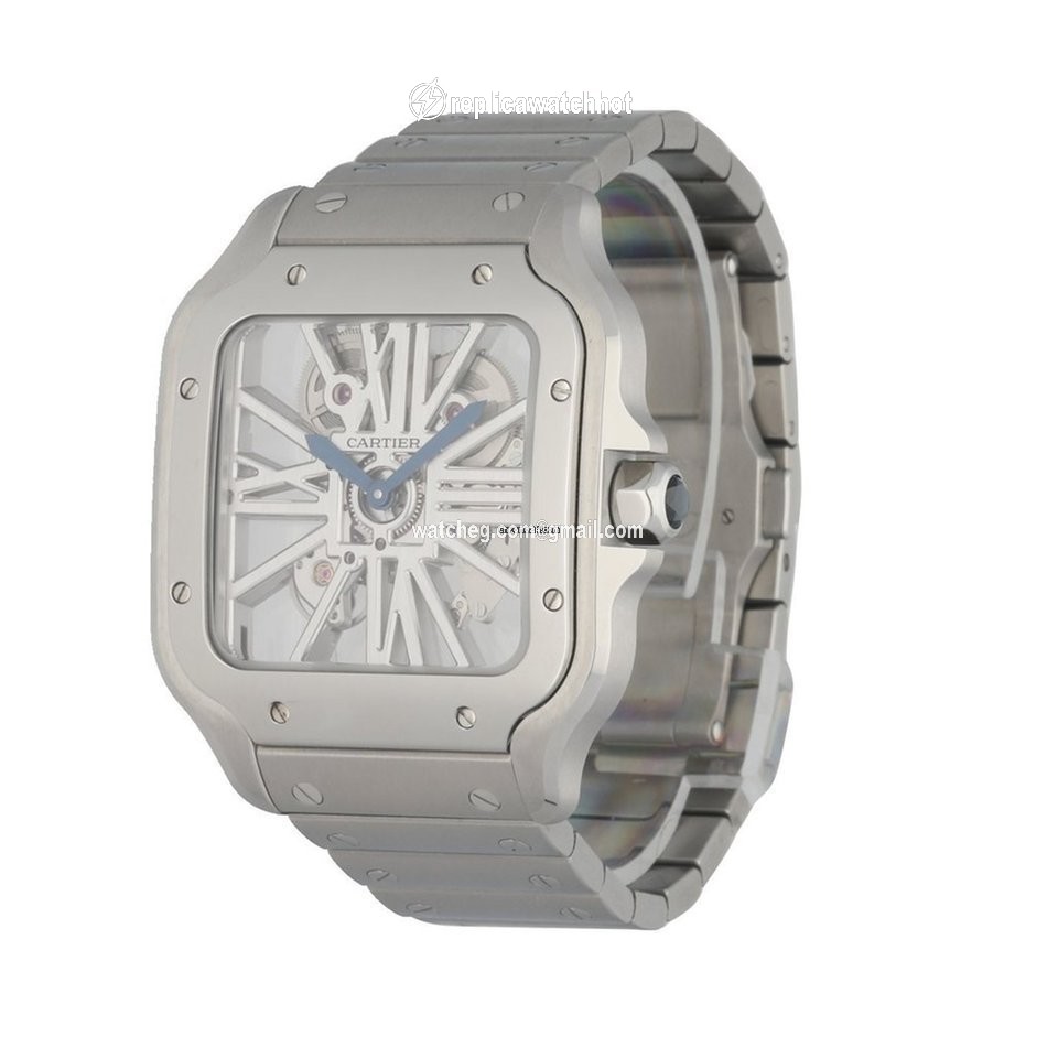 Cartier Santos Mens watch Unisex Manual winding Steel WHSA0015 2