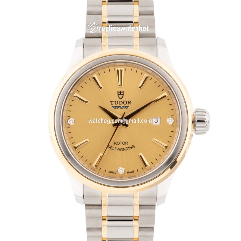 Tudor Style Womens watch Automatic Gold Steel M12103-004 2