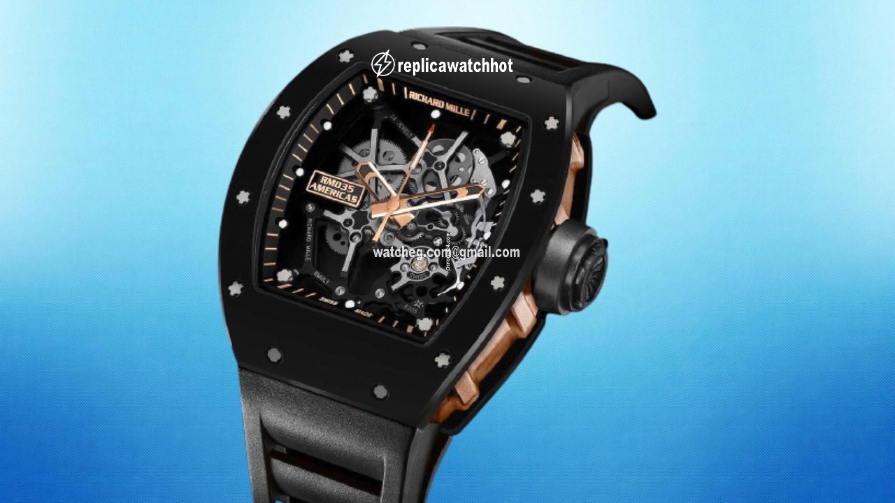 Richard Mille RM 035 Mens watch Unisex Automatic Titanium RM035 Black Toro 2