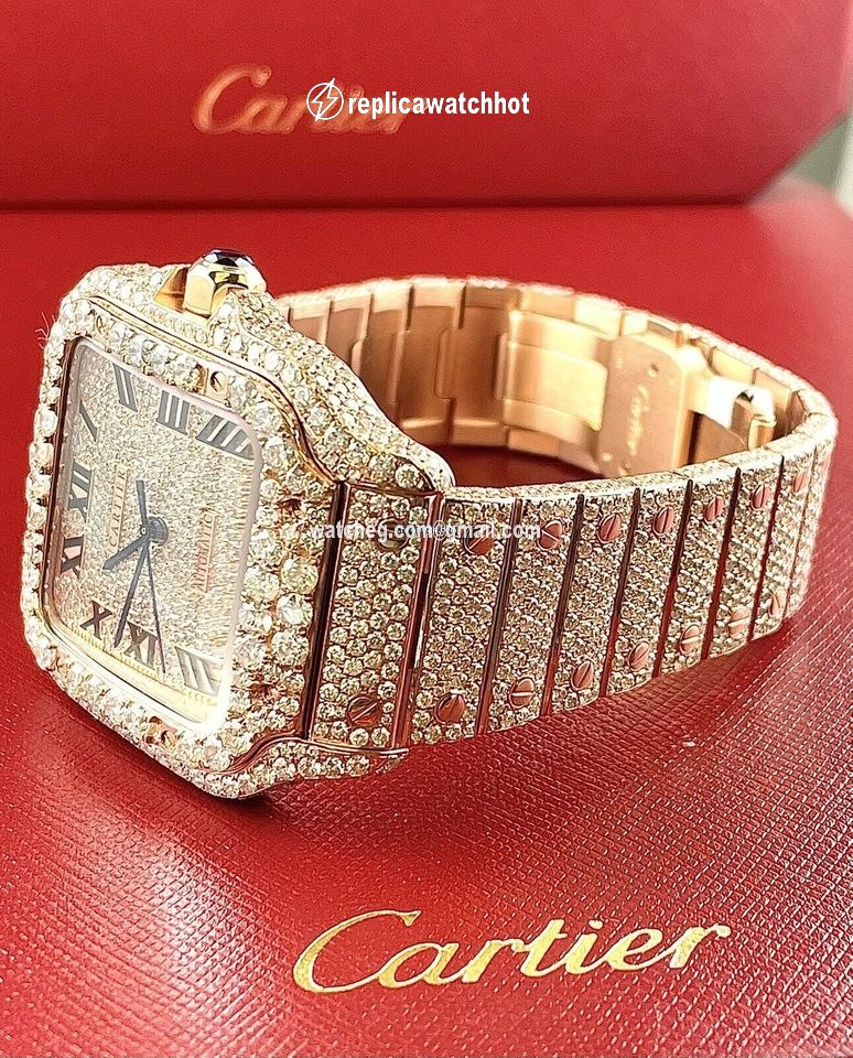 Cartier Santos Mens watch Unisex Automatic Rose gold WGSA0009 2