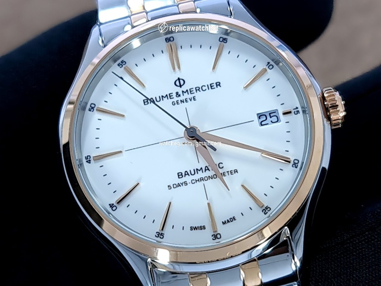 Baume & Mercier Clifton Mens watch Unisex Automatic Gold Steel M0A10458 2