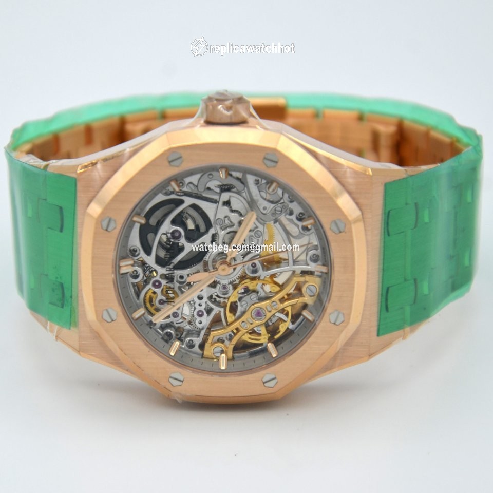 Audemars Piguet Royal Oak Double Balance Wheel Openworked Mens watch Unisex Automatic Rose gold 15467OR.OO.1256OR.01 2