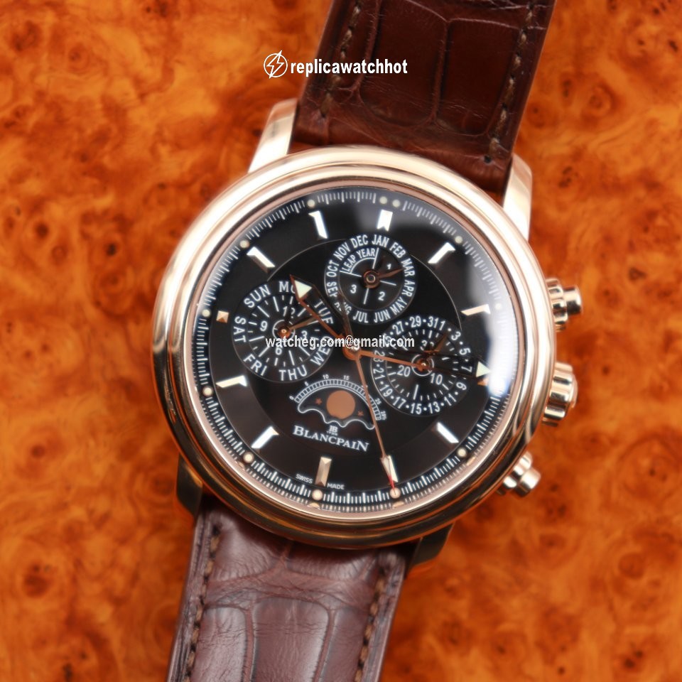 Blancpain Leman Fly-Back Mens watch Unisex Automatic Rose gold 2685F-3630-53B 2