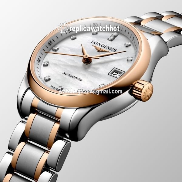 Longines Master Collection Womens watch Automatic Gold Steel L2.128.5.89.7 2