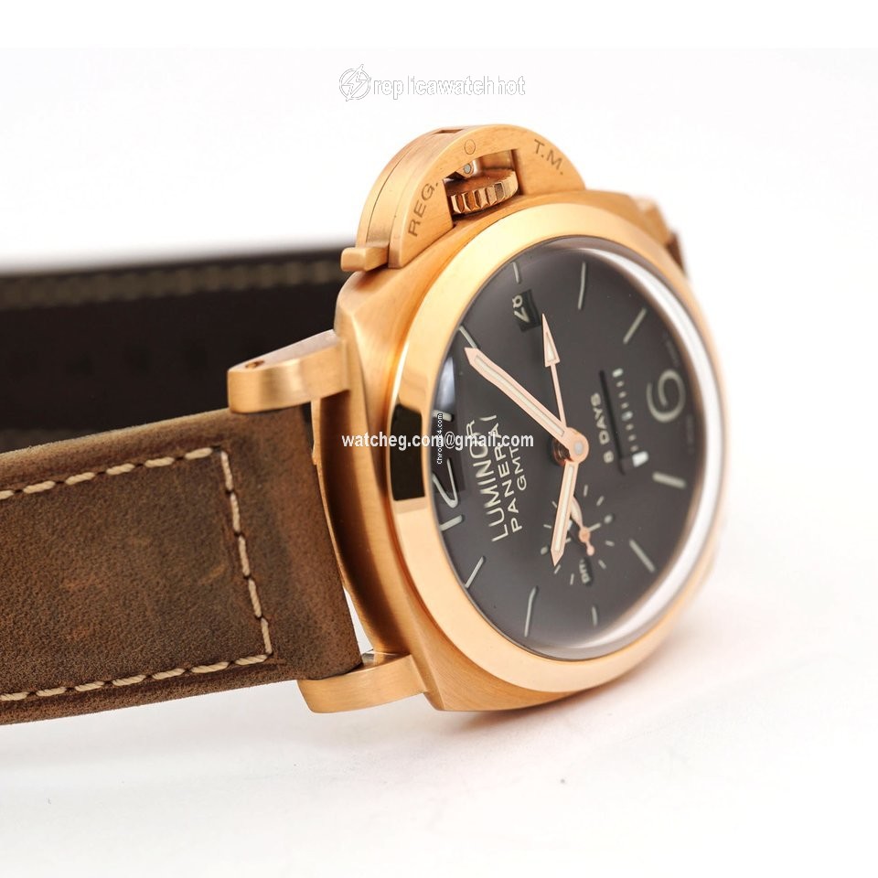 Panerai Luminor 1950 8 Days GMT Mens watch Unisex Manual winding Rose gold PAM 00289 2