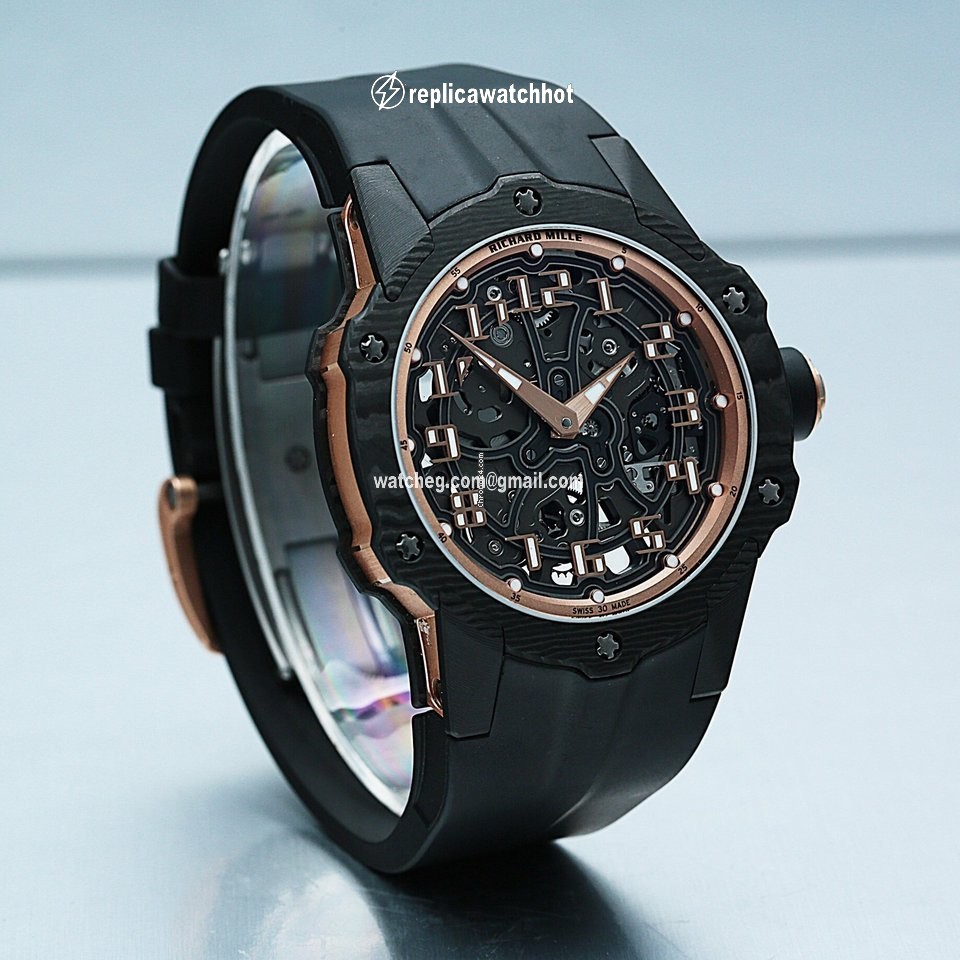 Richard Mille Mens watch Unisex Automatic Rose gold 33-02 2