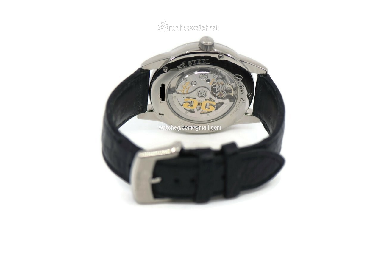 Glashtte Original Senator Hand Date Mens watch Unisex Automatic Steel 1-39-58-01-02-04 2