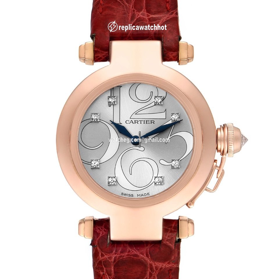 Cartier Pasha Womens watch Quartz Rose gold WJ123021 2