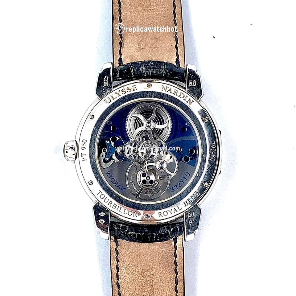 Ulysse Nardin Royal Blue Tourbillon Mens watch Unisex Manual winding Platinum 799-80 2
