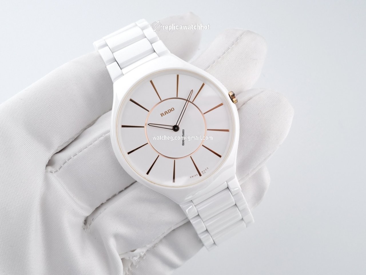 Rado True Thinline Womens watch Quartz Ceramic R27957102 2