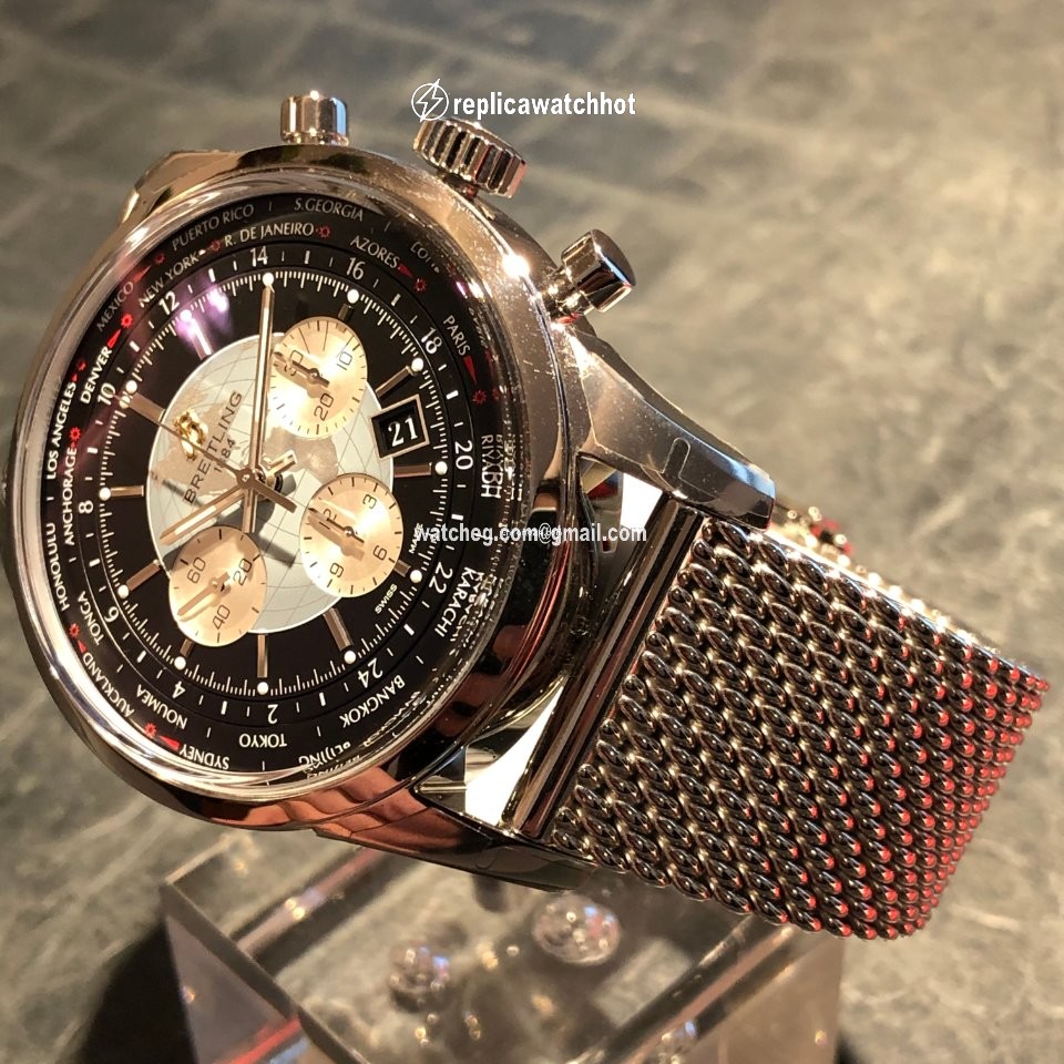 Breitling Transocean Chronograph Unitime Mens watch Unisex Automatic Steel AB 0510U4 2