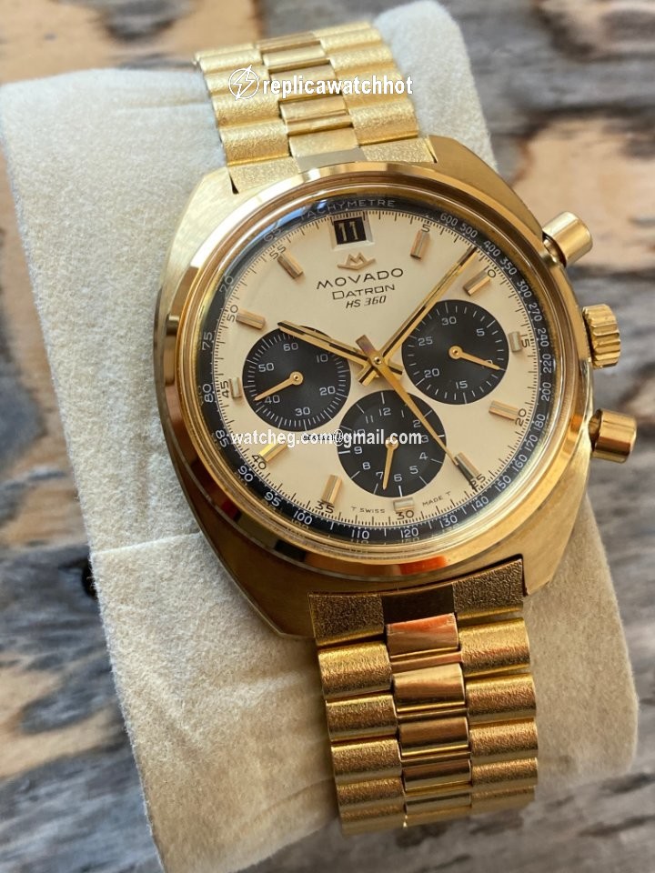 Movado Datron Mens watch Unisex Automatic Gold Steel 434-705-502 2