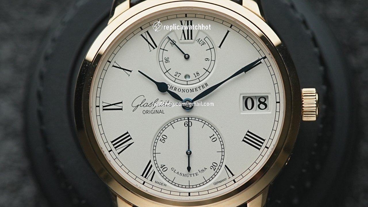Glashtte Original Senator Chronometer Mens watch Unisex Manual winding Rose gold 58-01-01-01-04 2