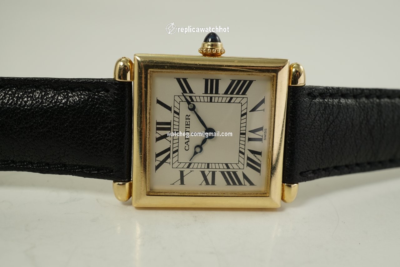 Cartier Tank Mens watch Unisex Quartz Yellow gold 1630 2