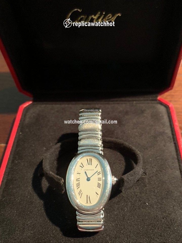 Cartier Baignoire Womens watch Quartz White gold WB520025 2